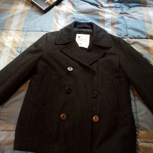 American eagle peacoat black size medium